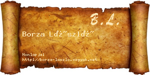 Borza László névjegykártya